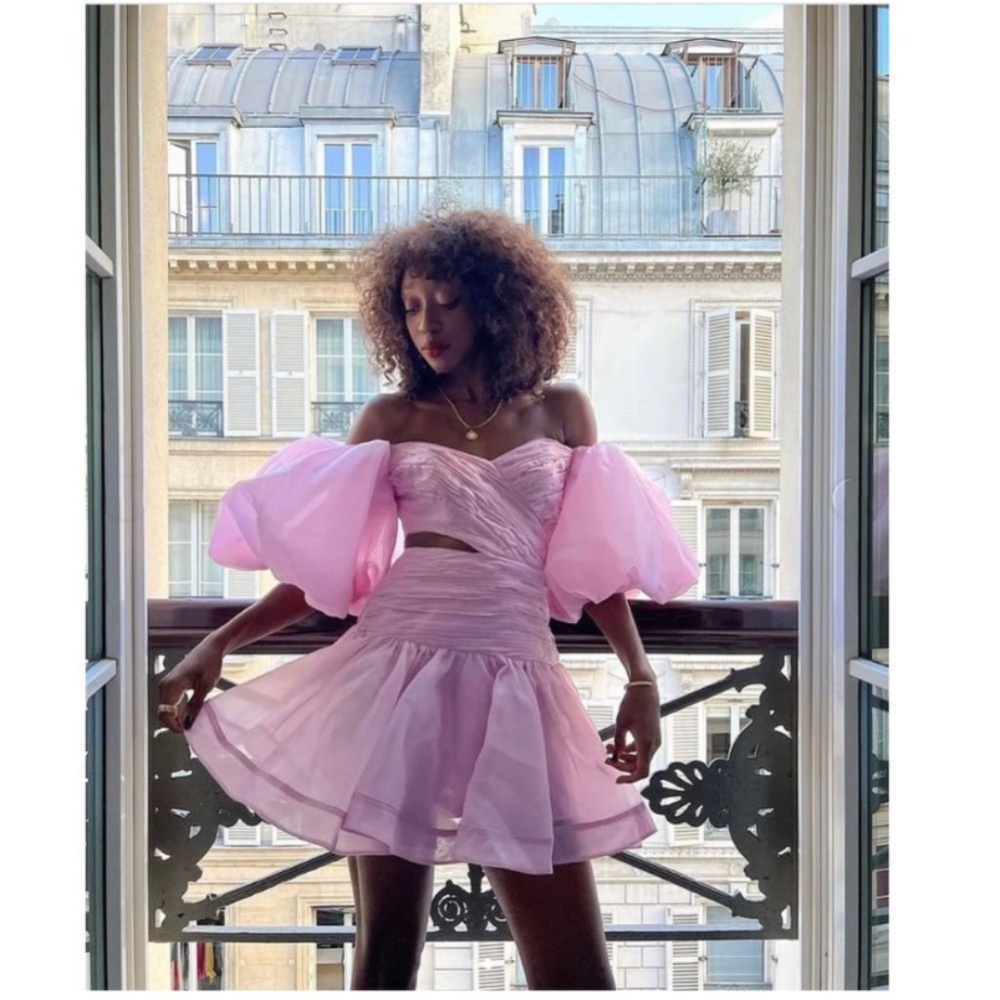 AJE Myriad Cut-Out Minidress in Lilac